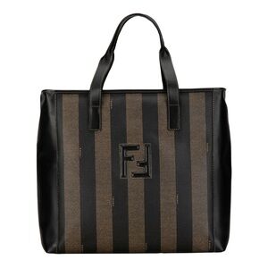 Fendi Pequin Canvas Tote Bag Canvas Tote Bag in Good condition